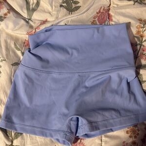 Light Blue High-Waisted Shorts